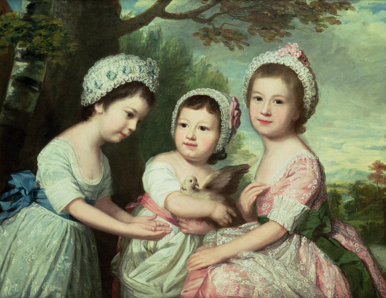 Caroline, Samuel Graeme og Catherine Marsh, ca. 1770-tallet av Catherine Read