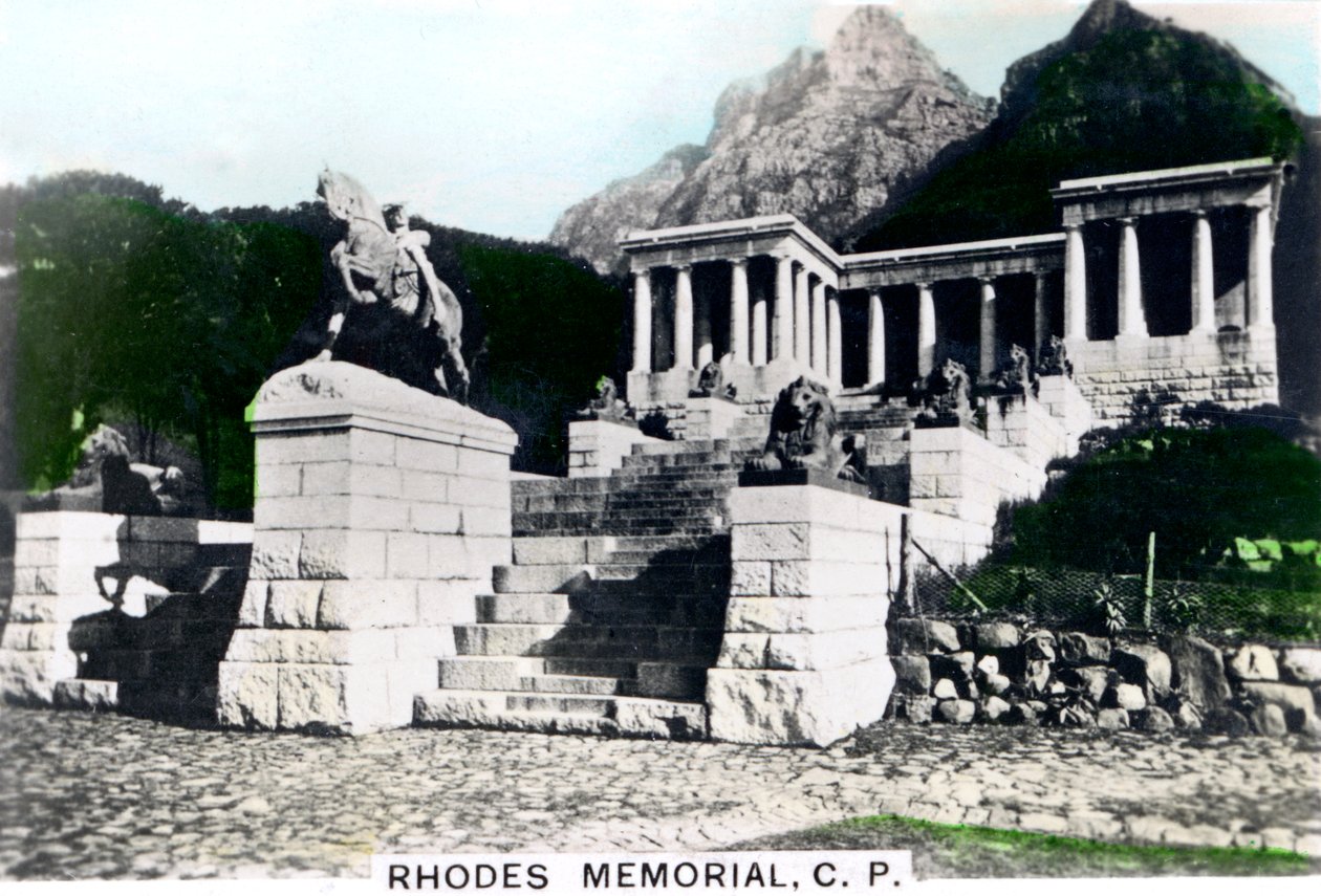 Rhodes Memorial, Devils Peak, Cape Town, ca 1920-tallet. av Cavenders Ltd