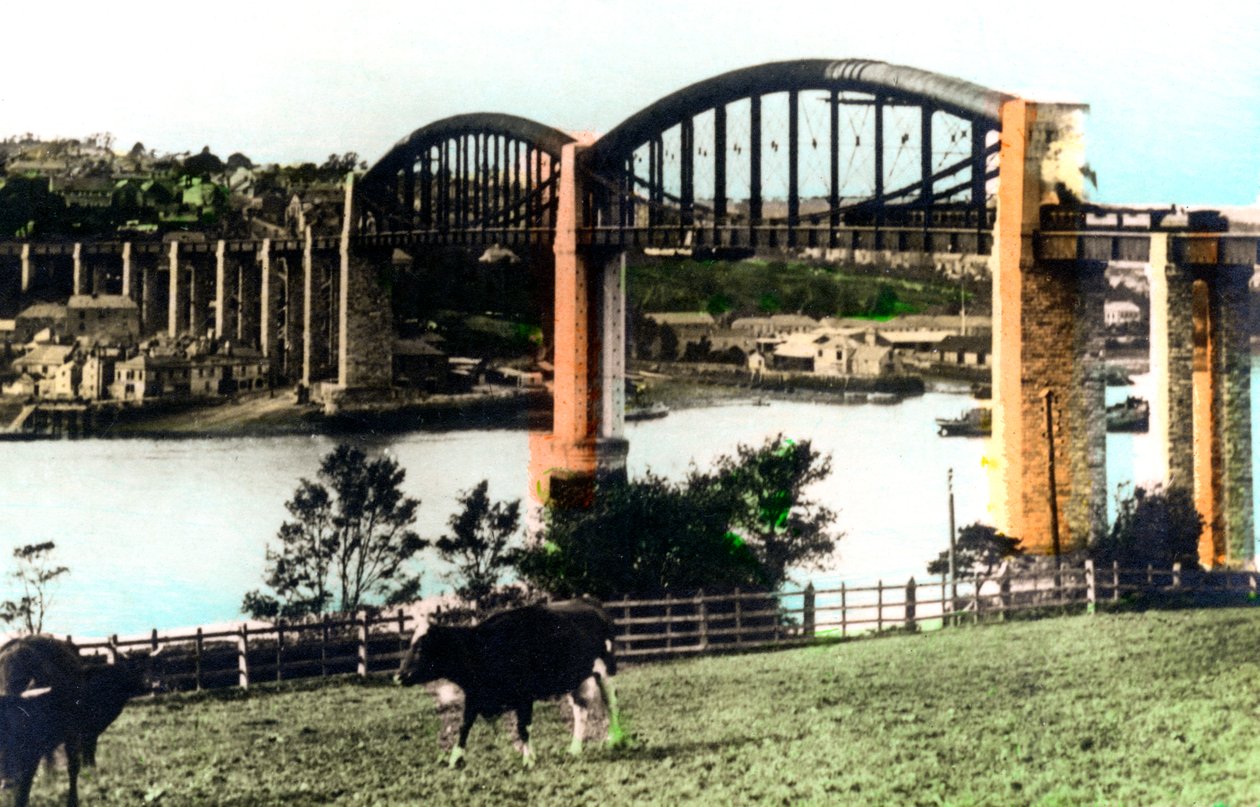 Royal Albert Bridge, Saltash, Cornwall, 1926. av Cavenders Ltd