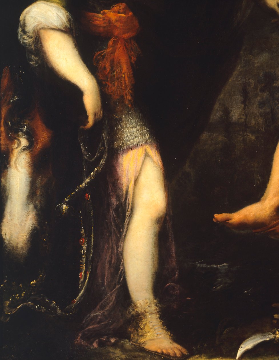 Erminia blant hyrder, av Cecco Bravo (1607-1661), Detalj av Cecco  Bravo