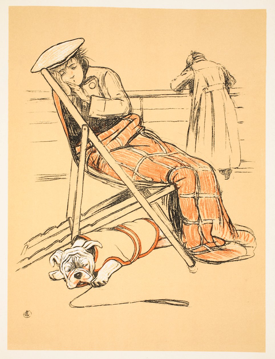 My Miserable Mistress, Fra 'A Gay Dog, Story of a Foolish Year' Aldin, Cecil Charles Windsor (1870-1935), utgitt William Heineman, 1905. Illustrasjon, 1. utgave, Chalk and Crayon på papir av Cecil Charles Windsor Aldin