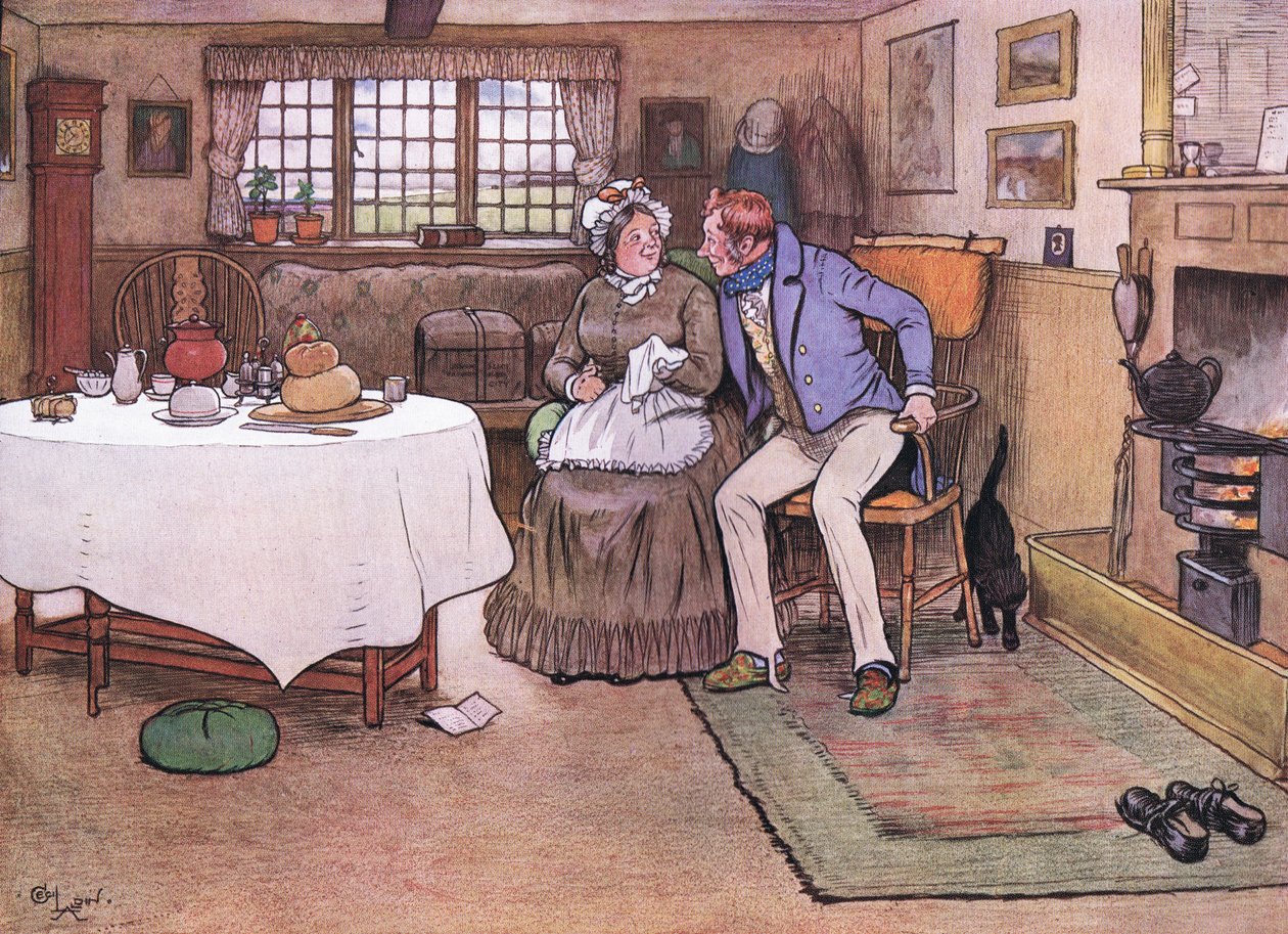 Hun så opp på Toms ansikt og smilte gjennom tårene av Cecil Charles Windsor Aldin