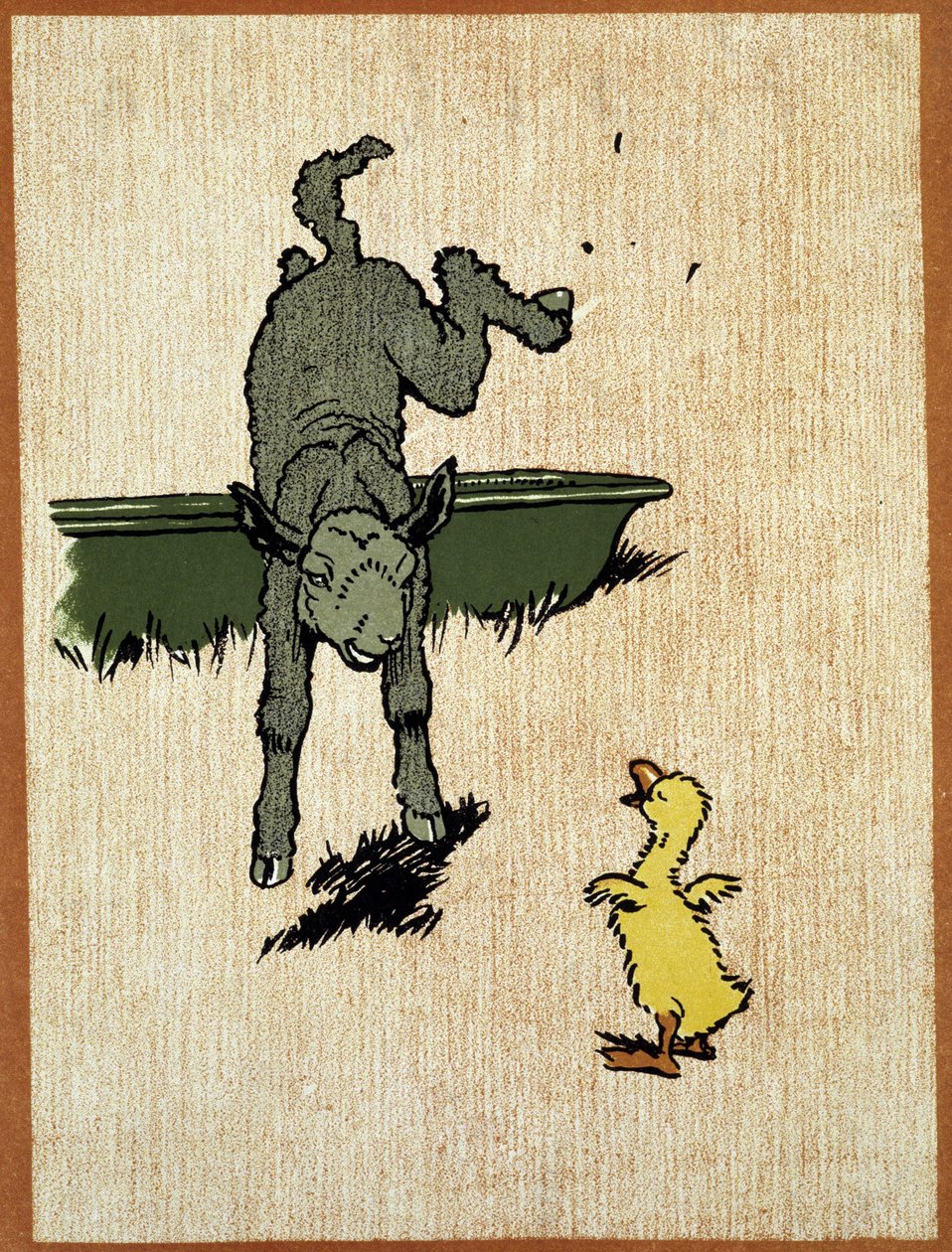 Svart lam og andung - tegning av Cecil Aldin av Cecil Charles Windsor Aldin
