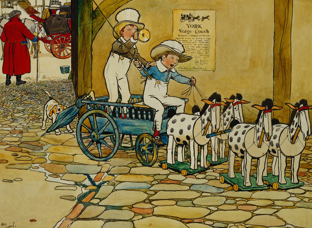 Chips av den gamle blokken; York scenetrener, av Cecil Charles Windsor Aldin