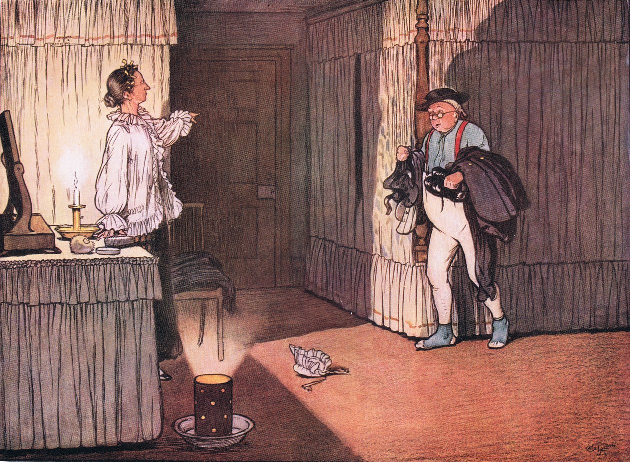 Jeg stoler på frue, gjenopptok Mr. Pickwick, at min plettfrie karakter og den hengivne respekten jeg har for sexen din av Cecil Charles Windsor Aldin