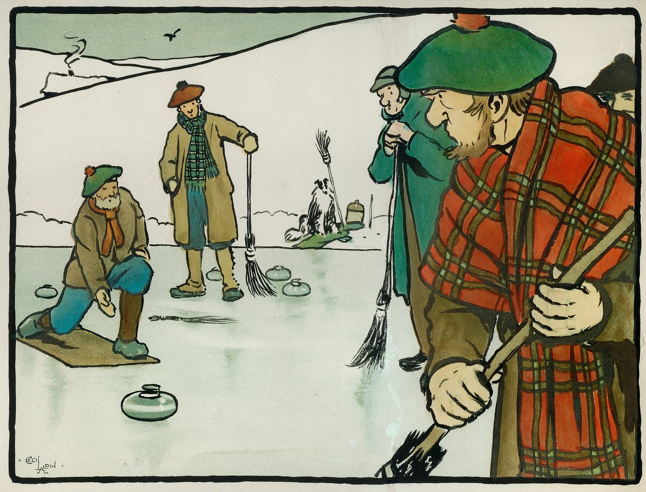 Gammel engelsk sport og spill: Curling av Cecil Charles Windsor Aldin