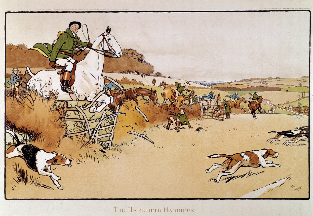 Akvarell av Cecil Aldin (1870-1935) Privatsamling fra 1800-tallet av Cecil Charles Windsor Aldin