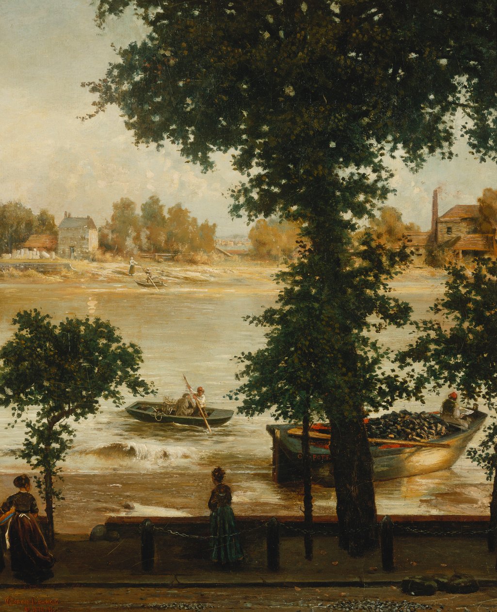 En sommerkveld på Cheyne Walk, 1870-71 av Cecil Gordon Lawson