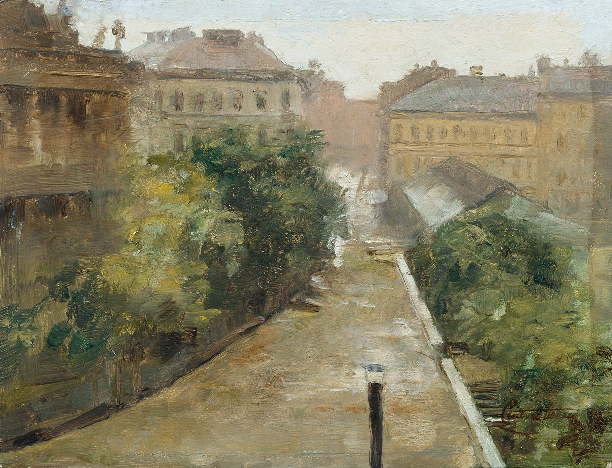 Utsikt over Palais Coburg fra kunstnerens leilighet av Cecil van Haanen