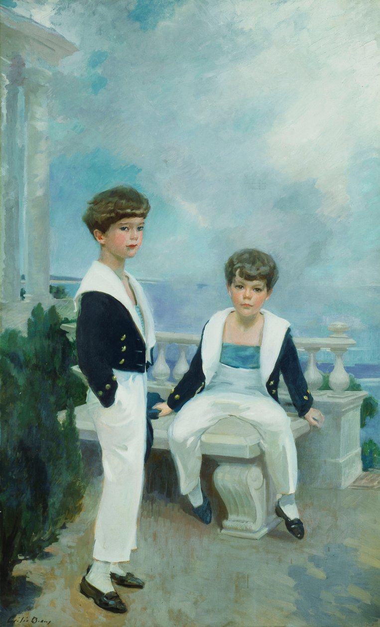 The Velie Boys (Craig Combes Velie og John Deere Velie), ca. 1913 (olje på lerret) av Cecilia Beaux