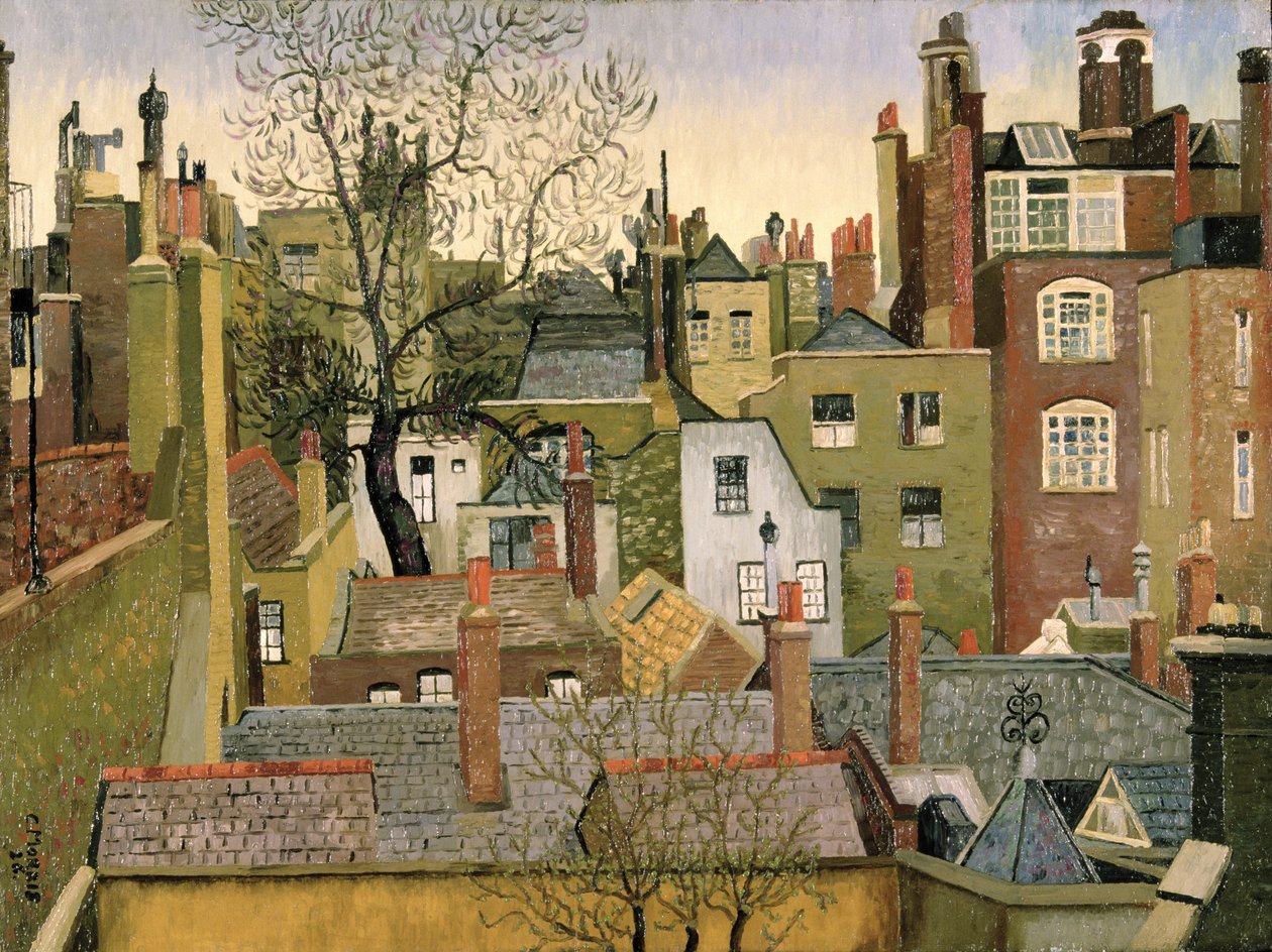 Fra et vindu på 45 Brook Street, London, W1 av Cedric Morris