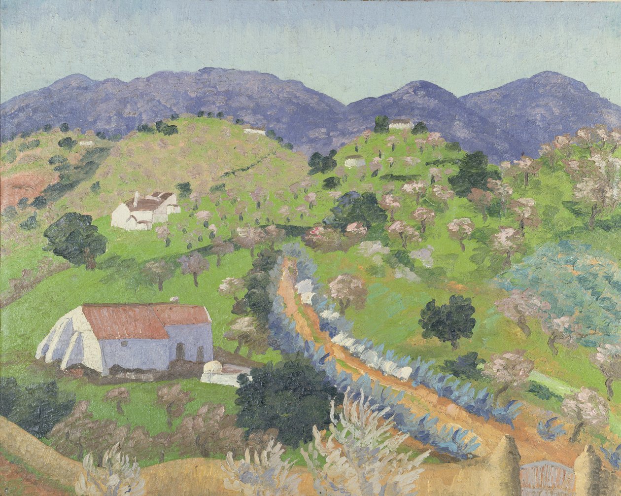 Landskap nær Lago, Algarve, Portugal av Cedric Morris