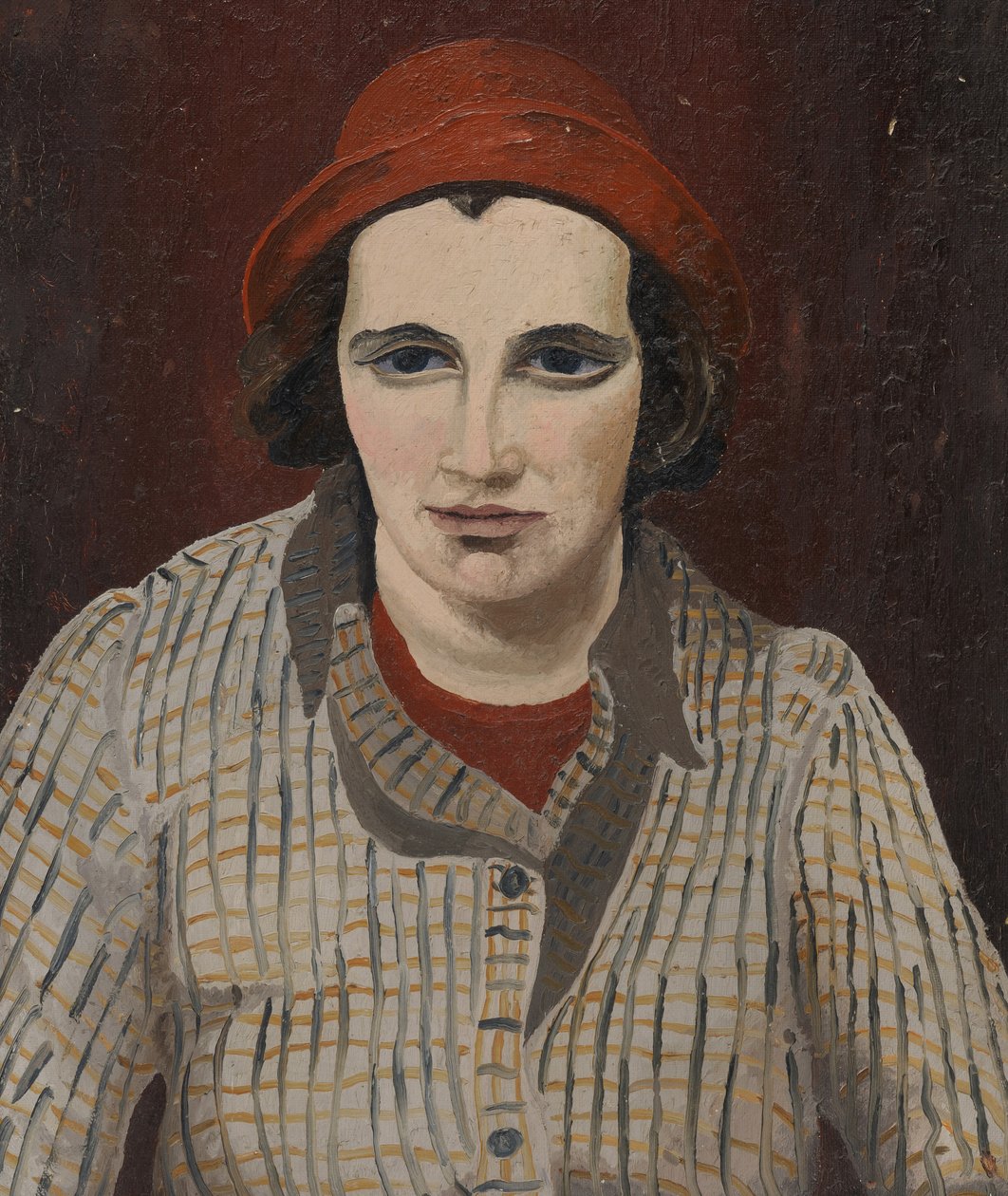 Portrett av Denise Broadley (olje på lerret) av Cedric Morris