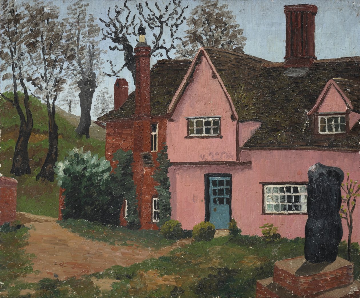 Pound Farm (olje på lerret) av Cedric Morris