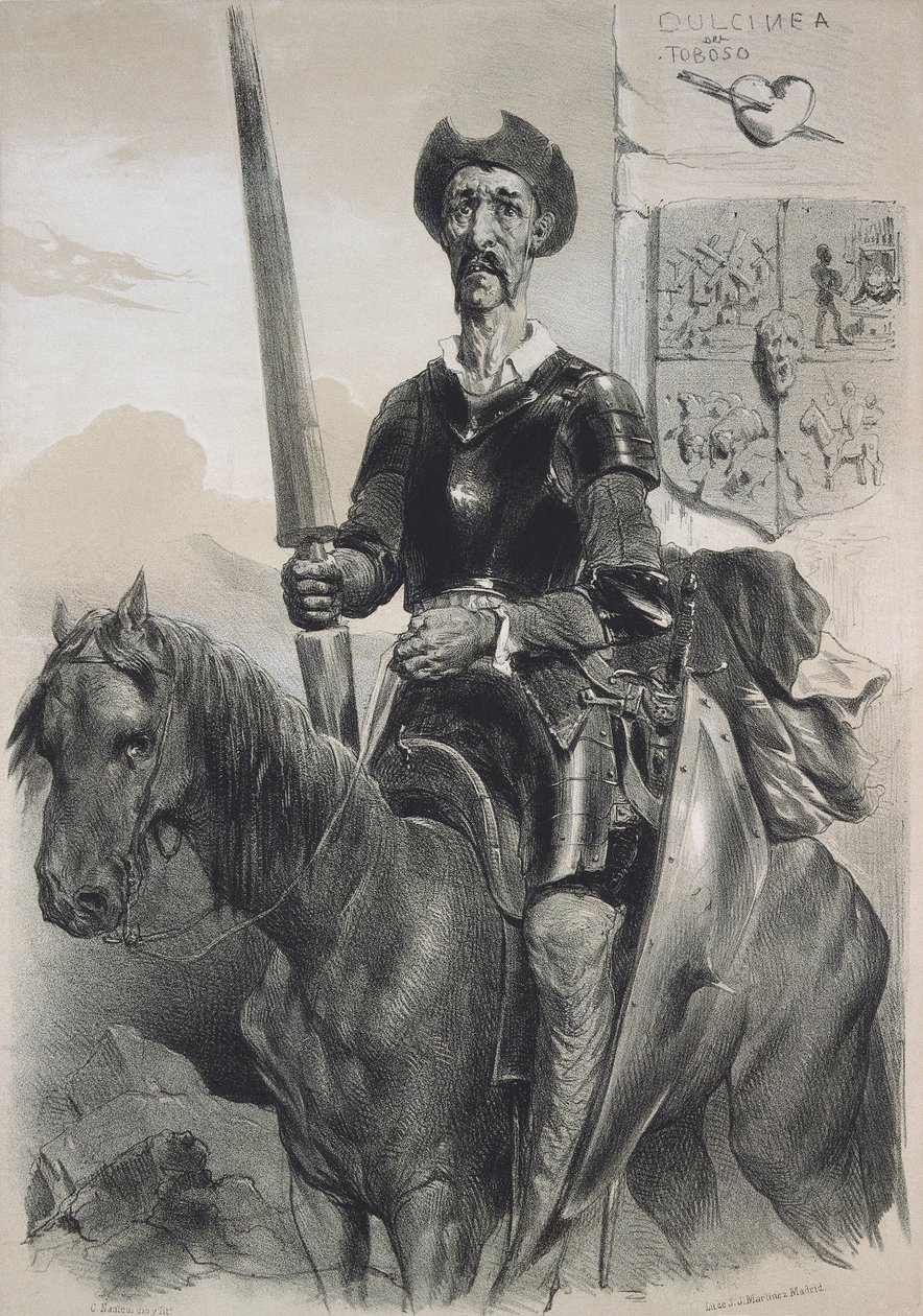 D. Quijote de la Mancha. 1856 (litografi) av Celestin Francois Nanteuil