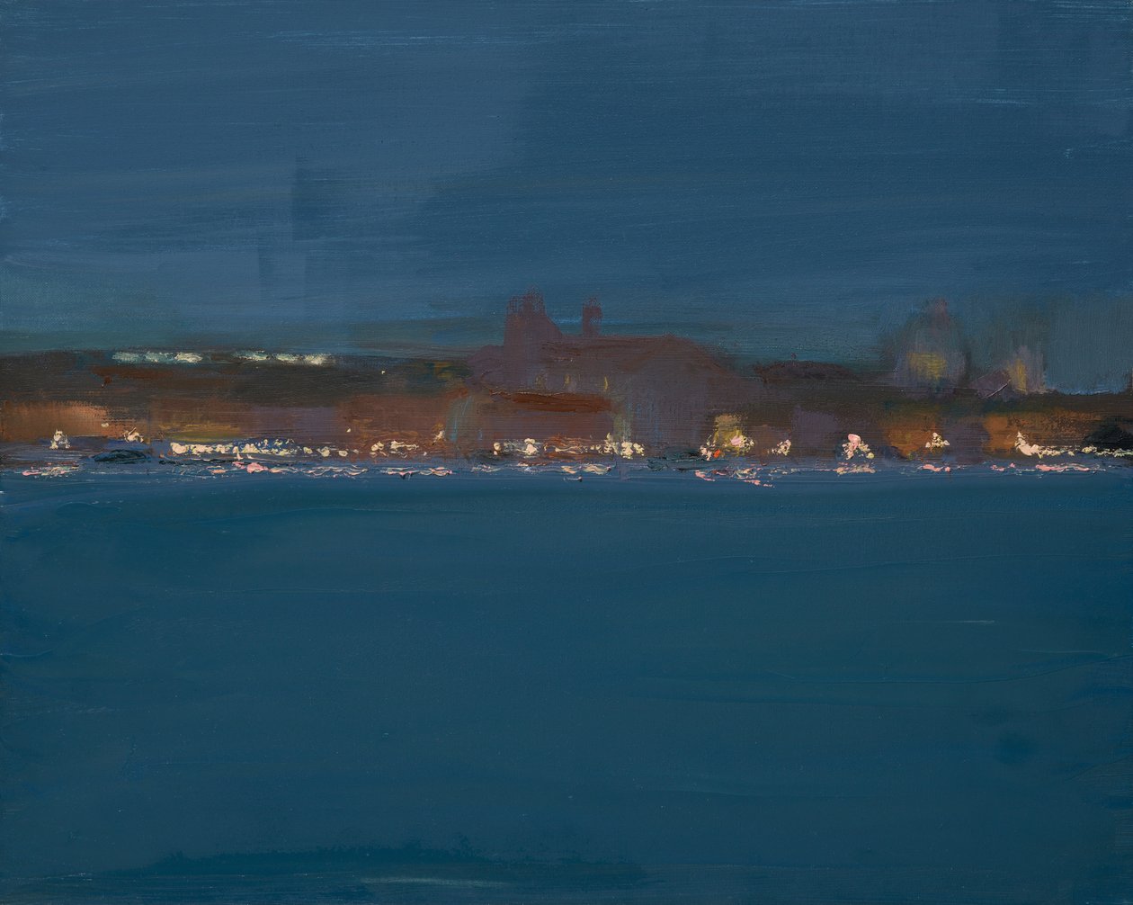 Nattlys, Venezia (olje på lerret) av Celia Montague