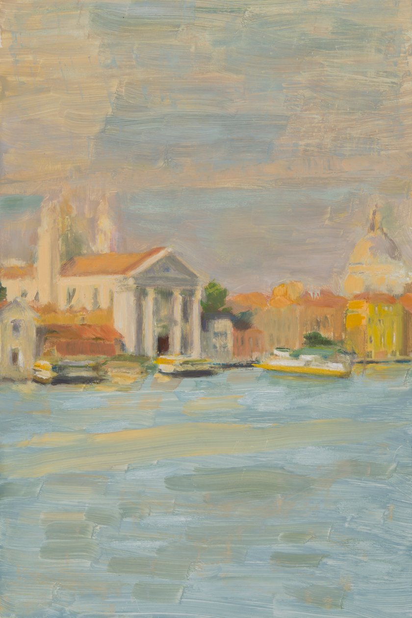 Venezia, Zattere, sen ettermiddag (olje på panel) av Celia Montague