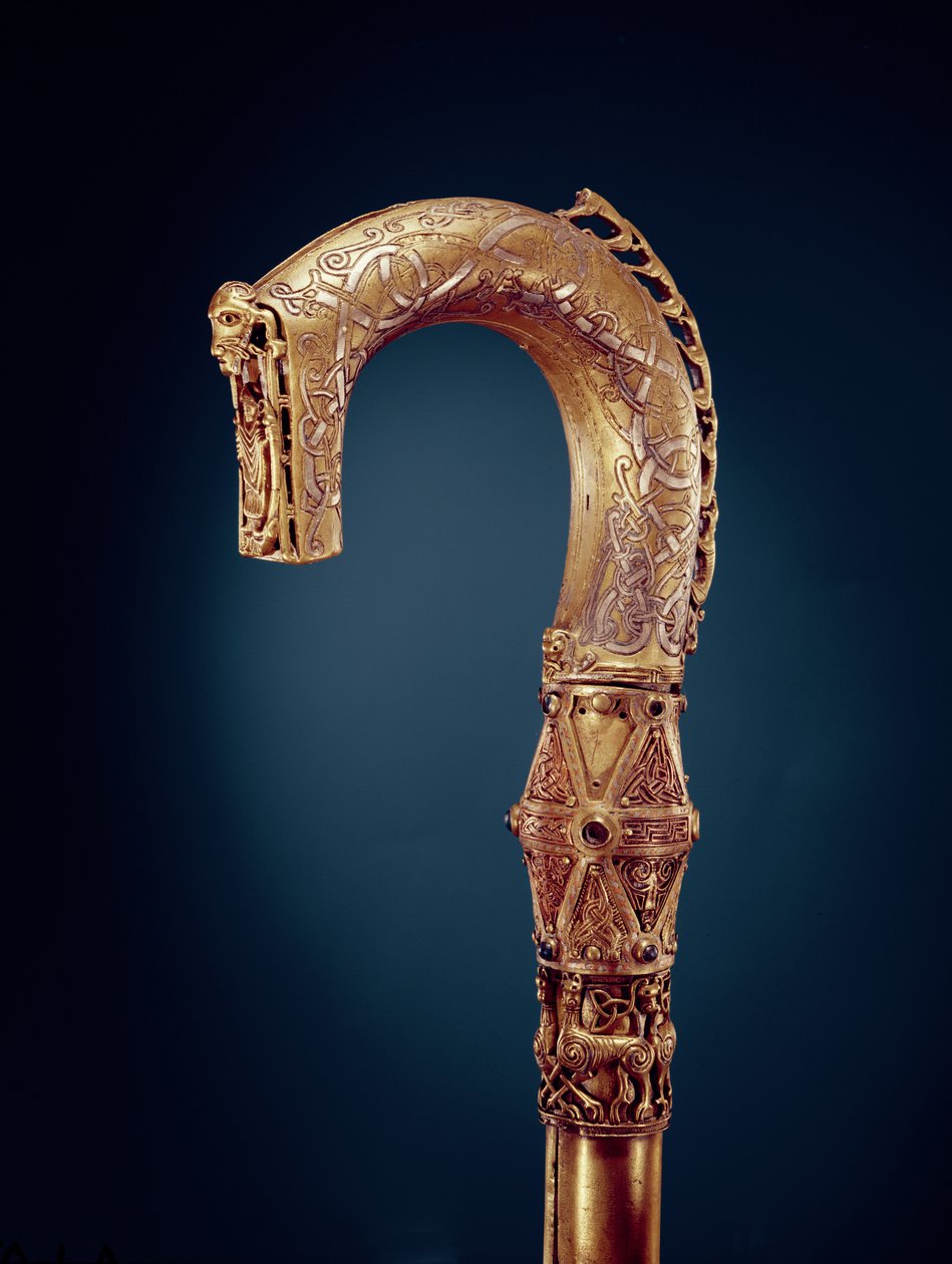 Clonmacnoise Crozier, County Offaly, vikingtid (tre innpakket i arkbronse med innlagt sølv) av Celtic