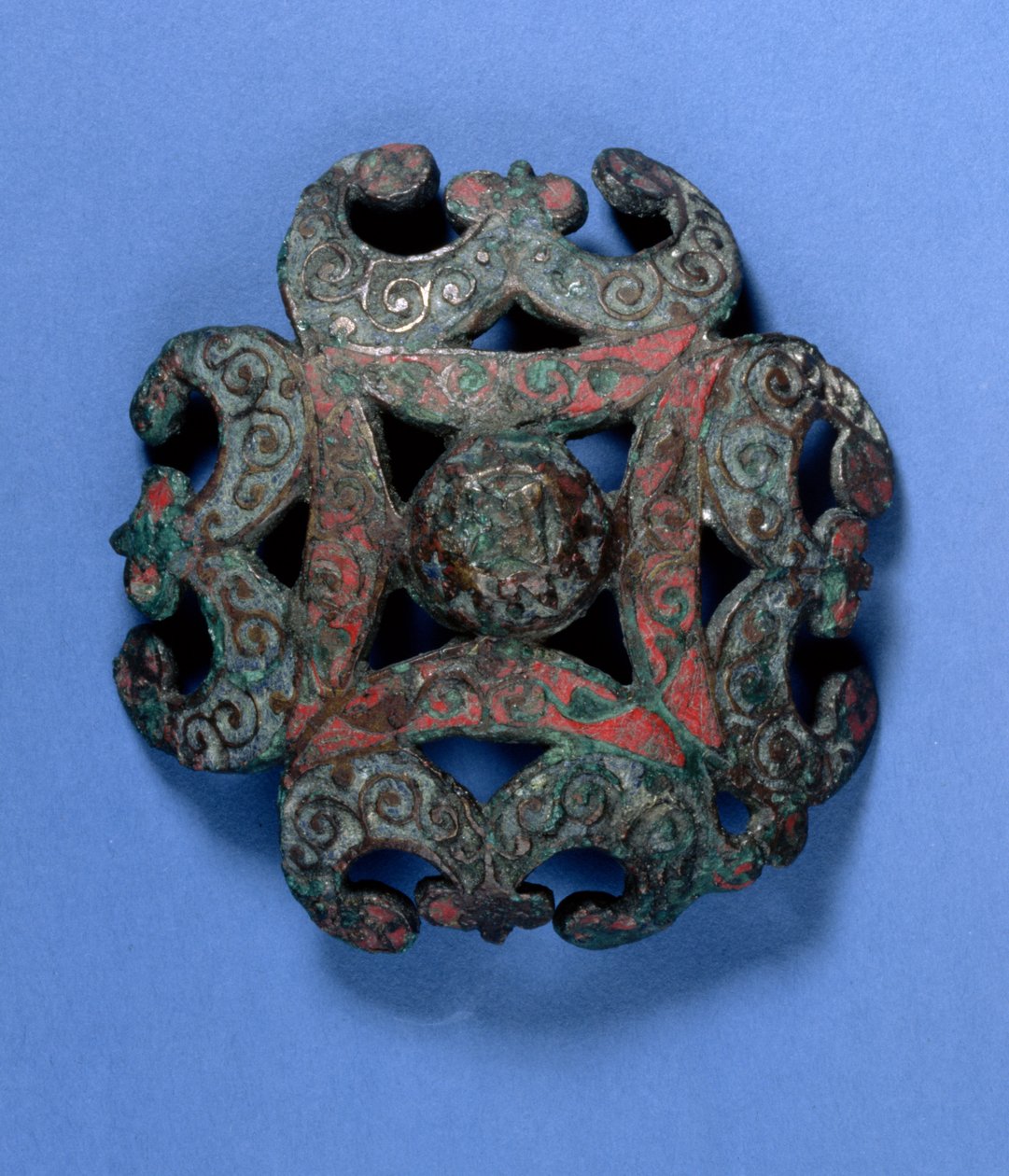 Feste med champlevdekor, ca. 2. århundre e.Kr. (kobberlegering og emalje) av Celtic