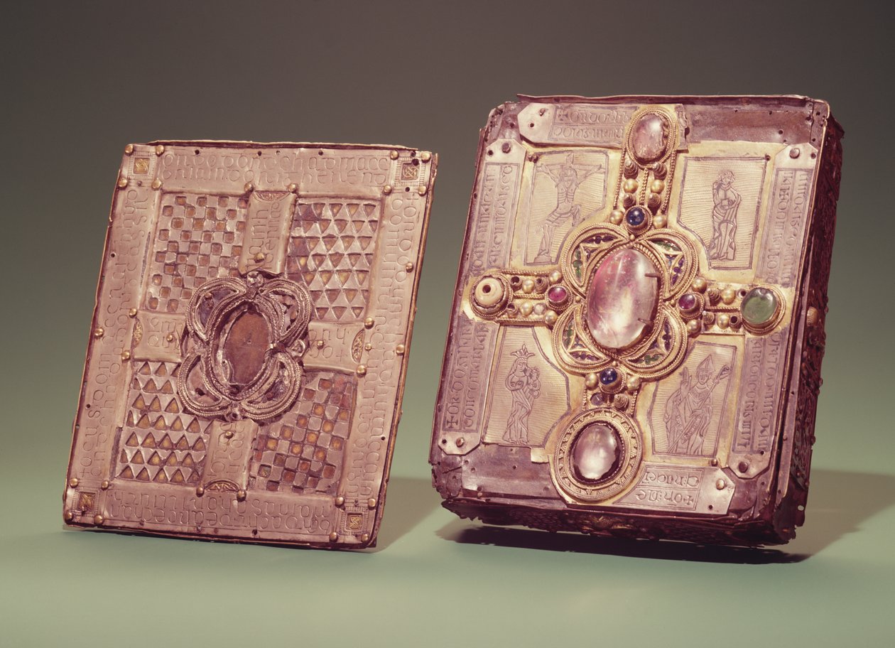 Shrine of the Stowe Missal, Lorrha, County Tipperary (eik dekorert med sølvplater) av Celtic