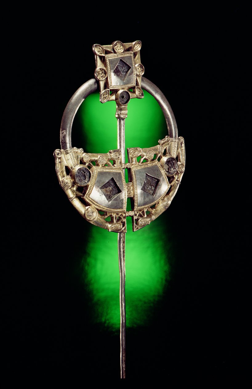 Ringformet brosje, Ardagh Hoard, Reerasta, County Limerick, vikingtid (forgylt sølv) av Celtic
