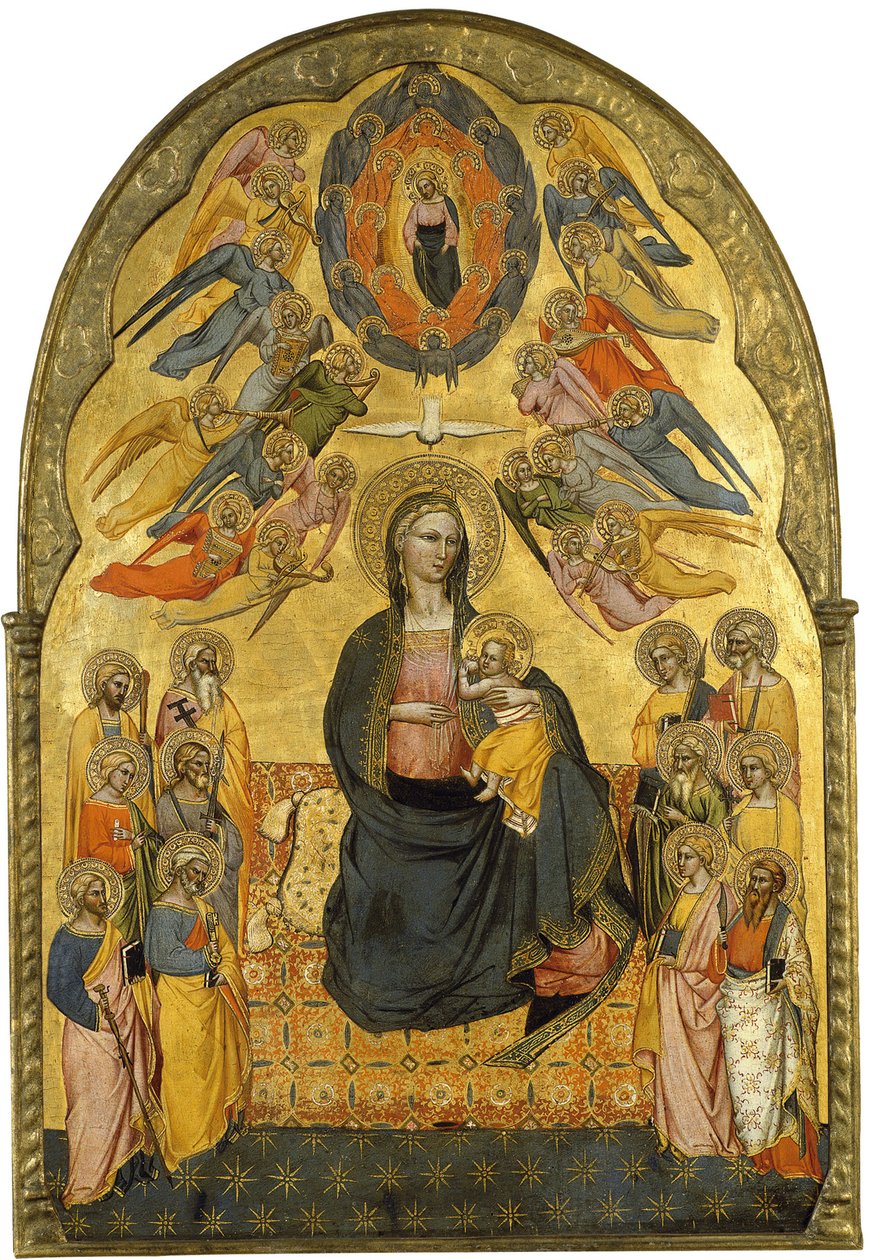 Ydmykhetens jomfru med den hellige far, den hellige ånd og de tolv apostlene av Cenni di Francesco di ser Cenni
