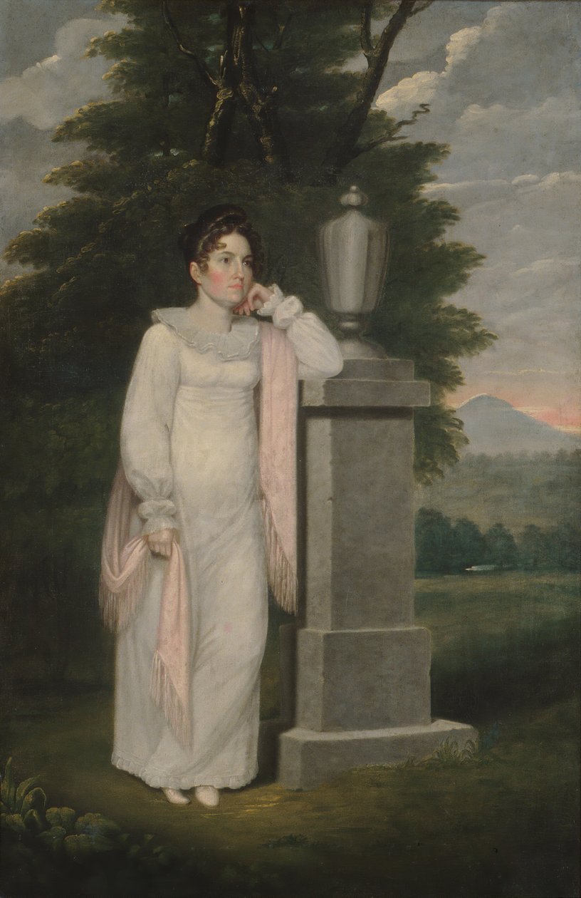 Mrs. Cephas Thompson Olivia Leonard, ca. 1810-20. av Cephas Thompson