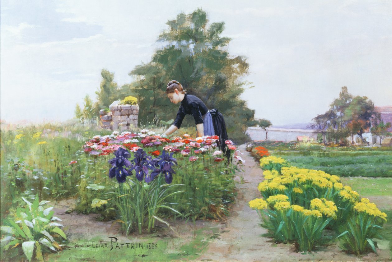 Blomsterhagen, 1888 av Cesar Pattein