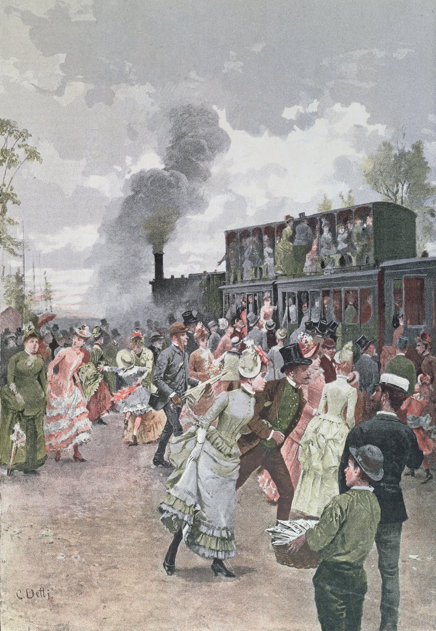 Søndagstoget, 1885 av Cesare Auguste Detti
