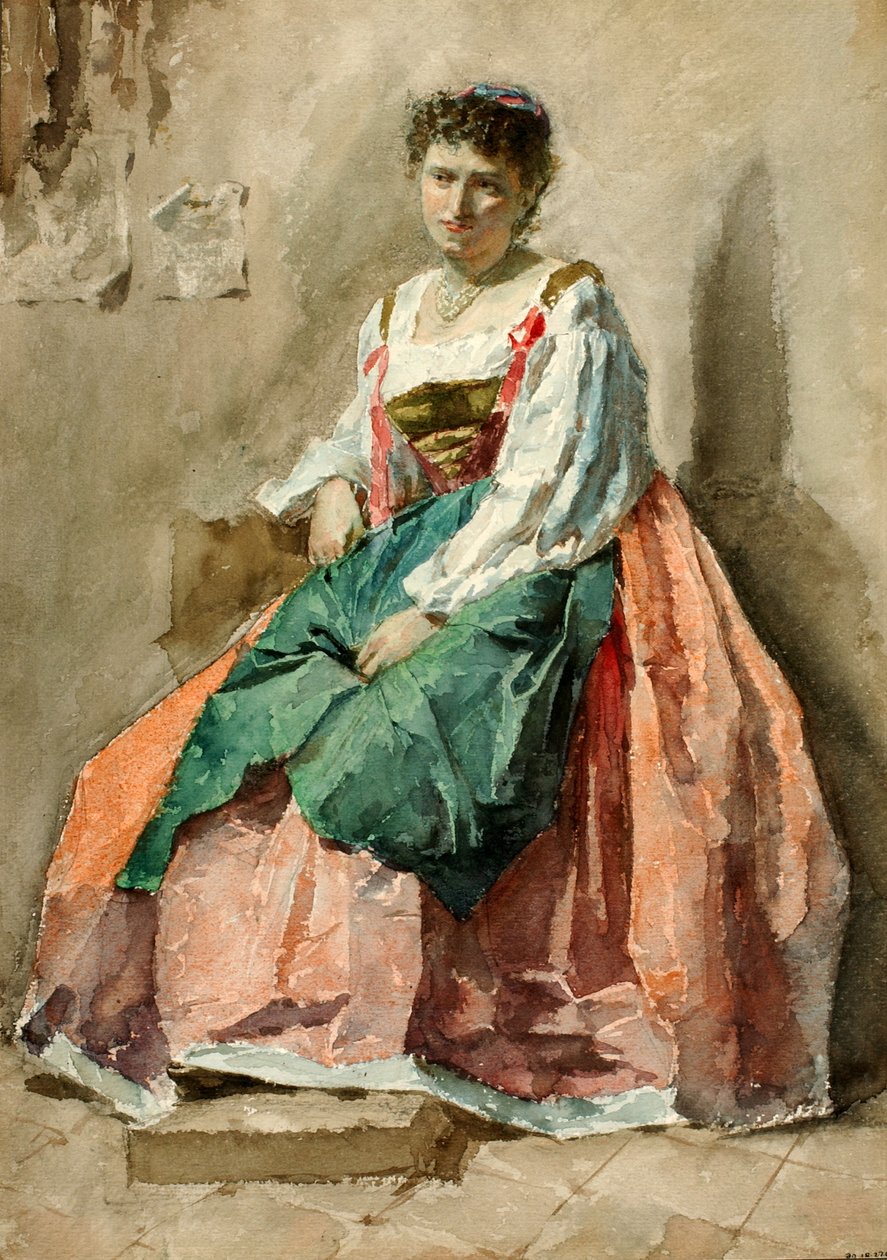Portrait of a Lady, slutten av 1800-begynnelsen av det 20. århundre. av Cesare Biseo