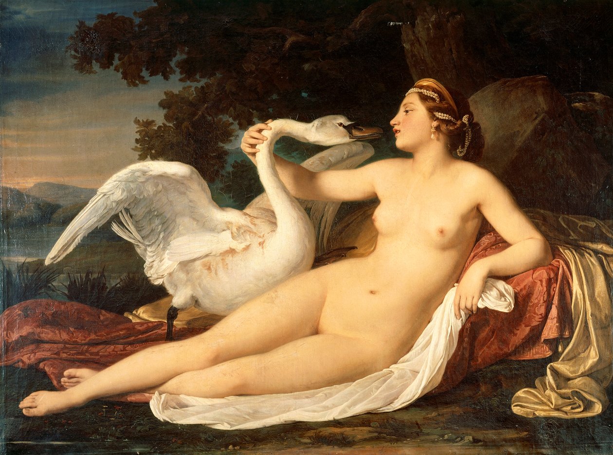 Leda og svanen, av Cesare Mussini (1804-1879) av Cesare Mussini