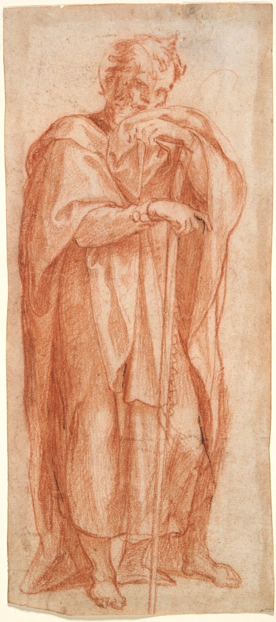 Eleazar, studer for en freskomaleri i Det sixtinske kapell, Santa Maria Maggiore, Roma av Cesare Nebbia