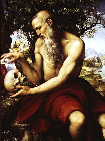 St. Jerome, ca. 1507-12 (olje på panel) av Cesare da Sesto