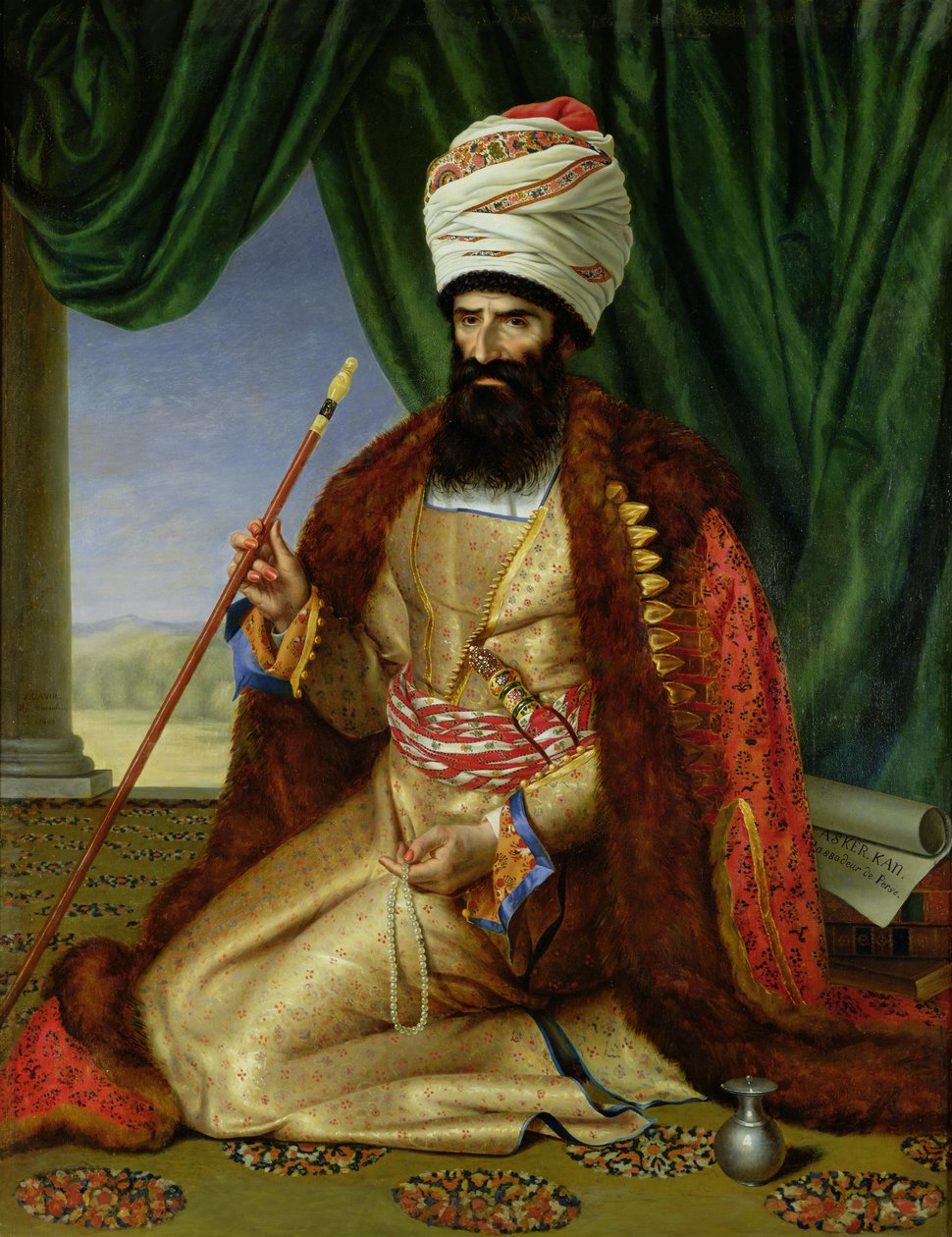 Portrett av Asker-Khan, Persias ambassadør, i Paris i 1808, 1809 av Cesarine Davin