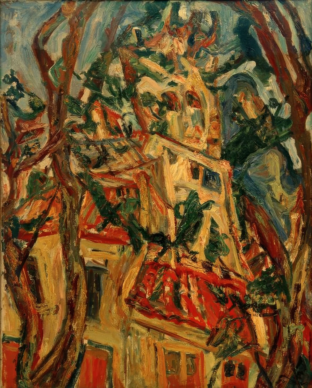 Ch. Soutine, tårnet til Saint-Pierre i Céret av Chaim Soutine