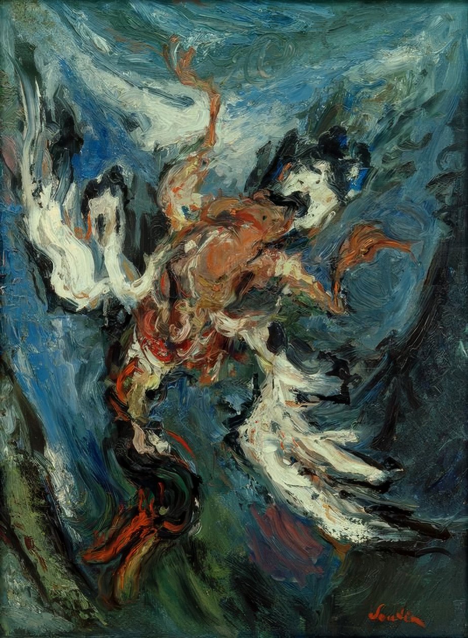 Ch. Soutine, and på blå bakgrunn av Chaim Soutine