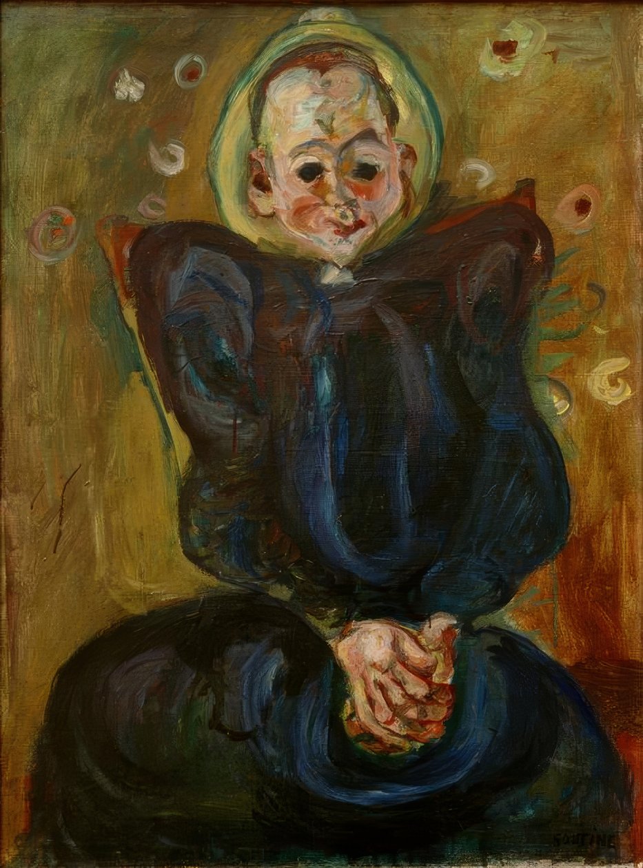 Ch. Soutine, kvinne i blå kjole av Chaim Soutine