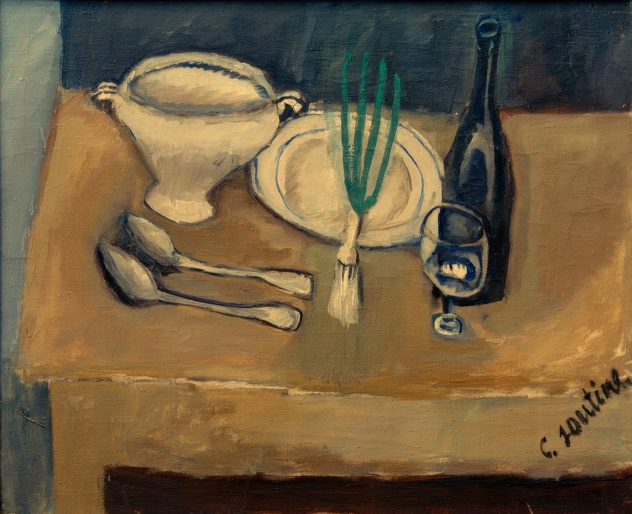 Ch. Soutine, stilleben med suppeterrin av Chaim Soutine