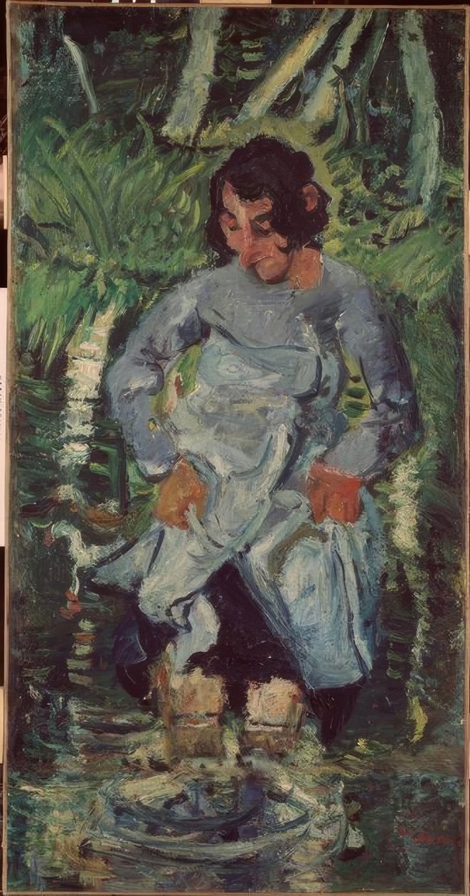 Kvinne går inn i vannet av Chaim Soutine