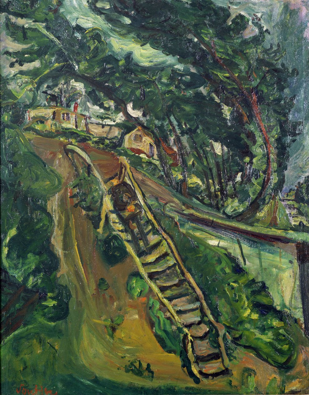 Mann som går trappene, 1922-3 av Chaim Soutine