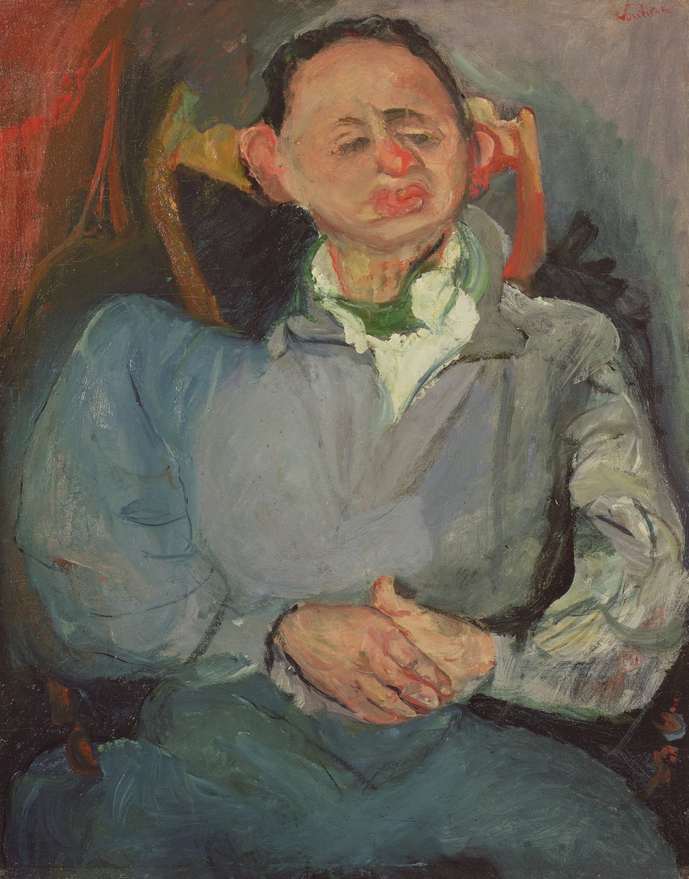 Portrett av Oscar Miestchaninoff (1886-1956) 1923 av Chaim Soutine