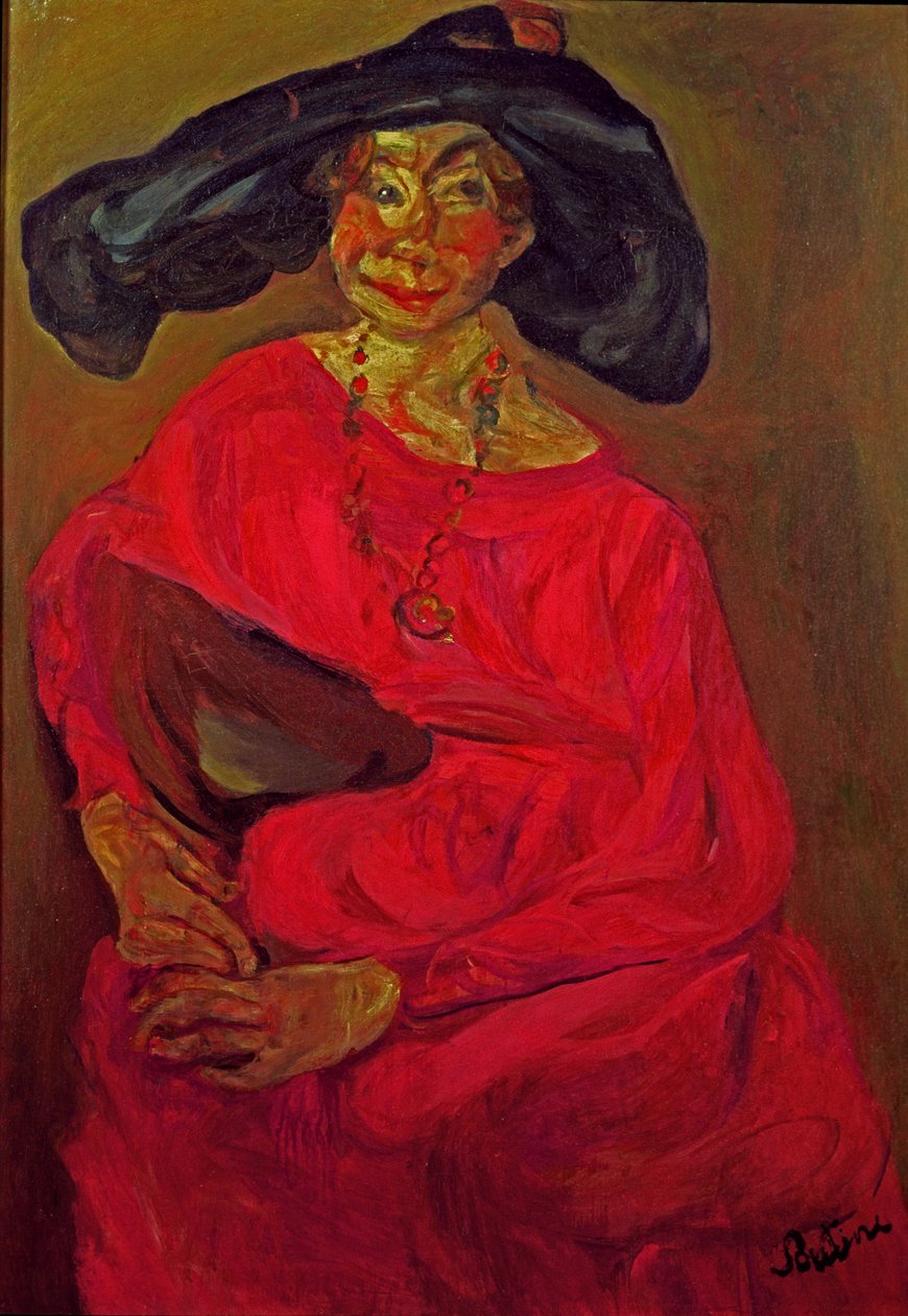 Kvinne i rødt av Chaim Soutine