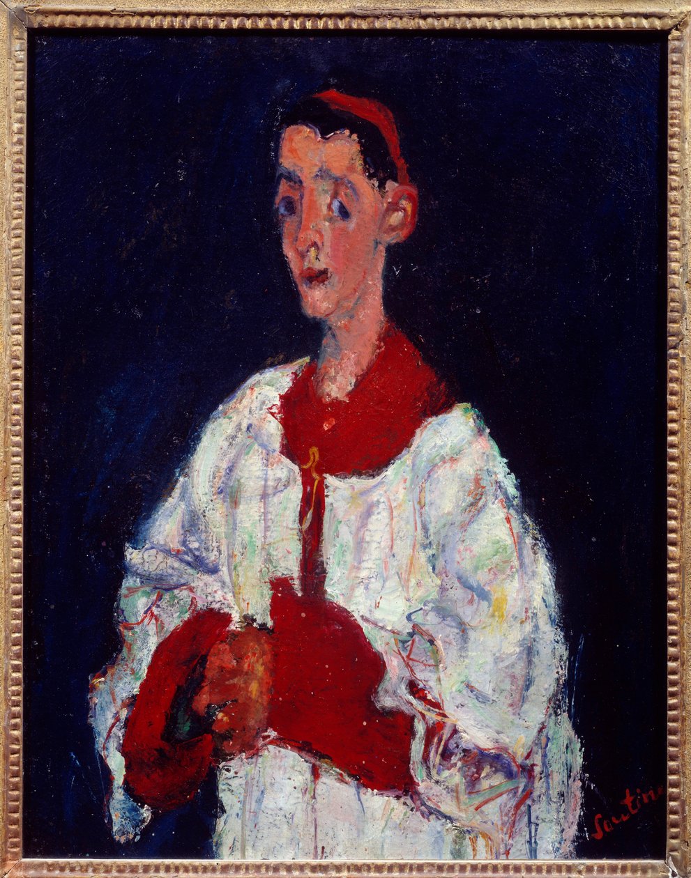 Korgutten Maleri av Chaim Soutine (1894-1944) 20. århundre Søn. 0,63x0,5 m Paris, Orangeriemuseet av Chaim Soutine