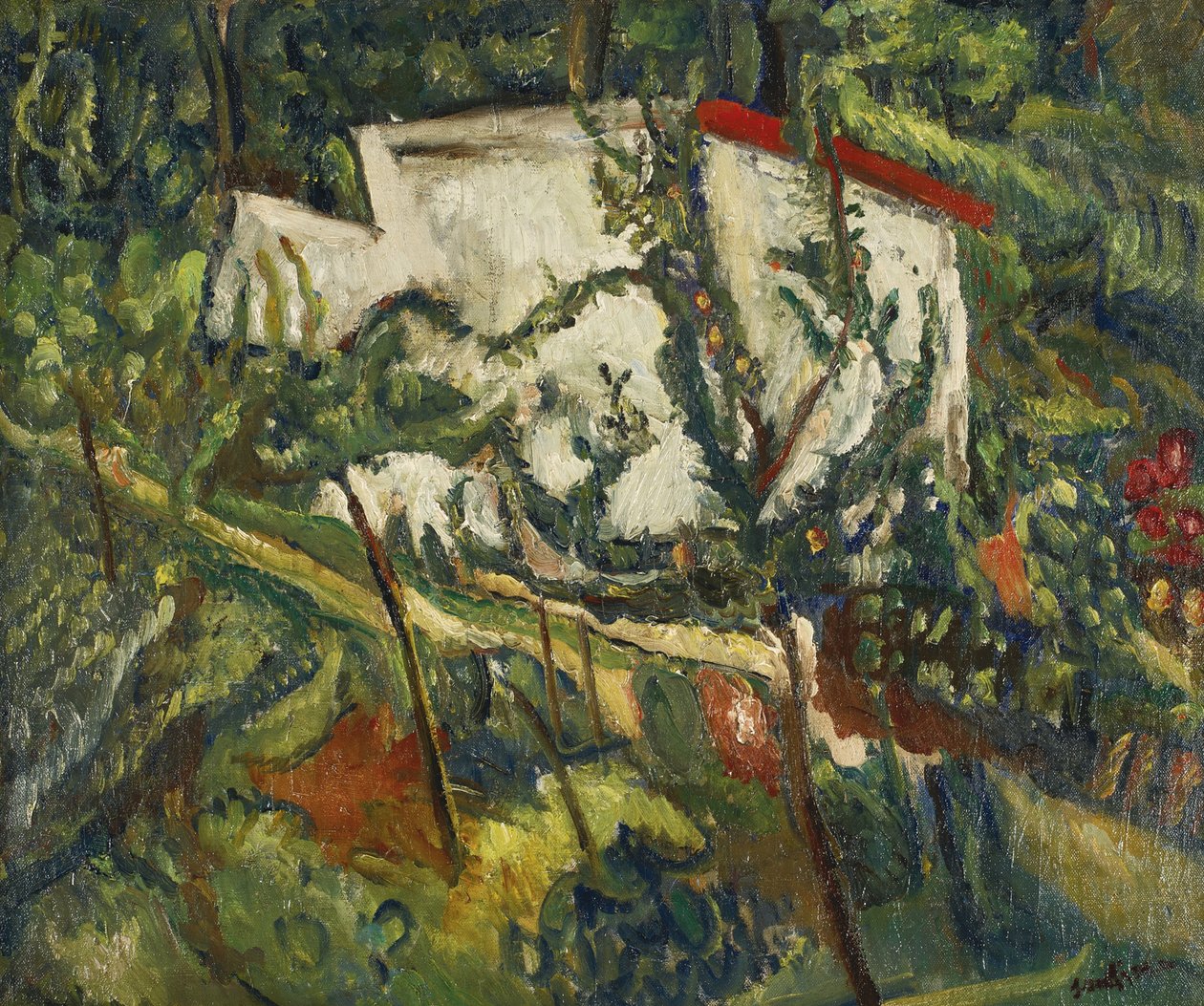 House of Clamart, ca. 1918 av Chaim Soutine