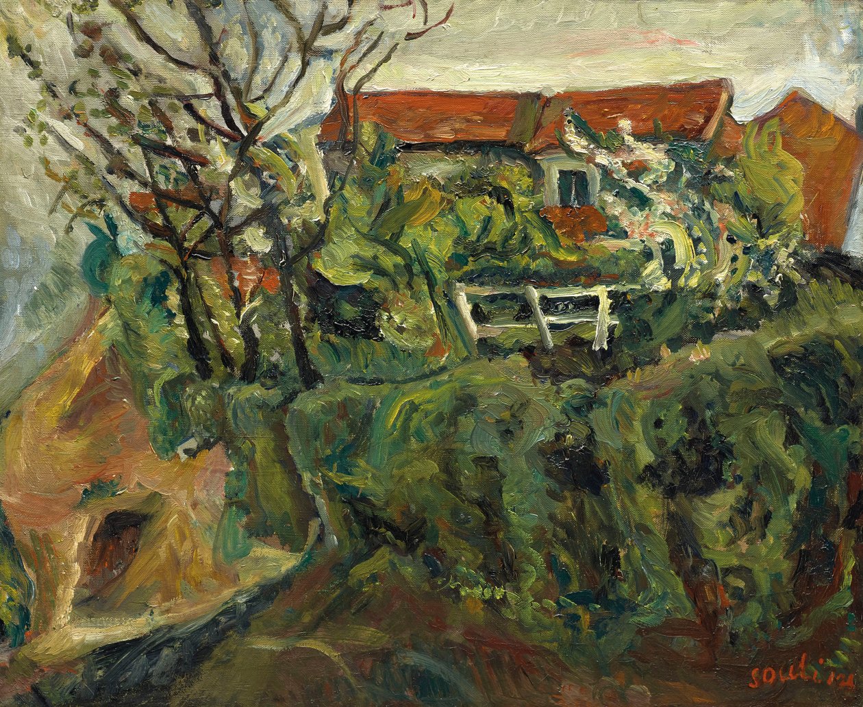 Hus i et landskap, ca 1918-1919. av Chaim Soutine