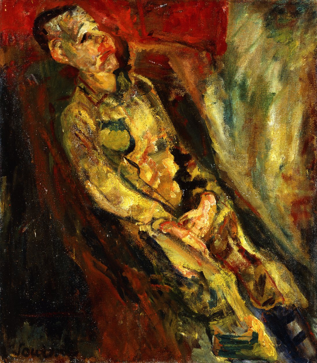Man sitter; Homme Assis, ca. 1923 av Chaim Soutine