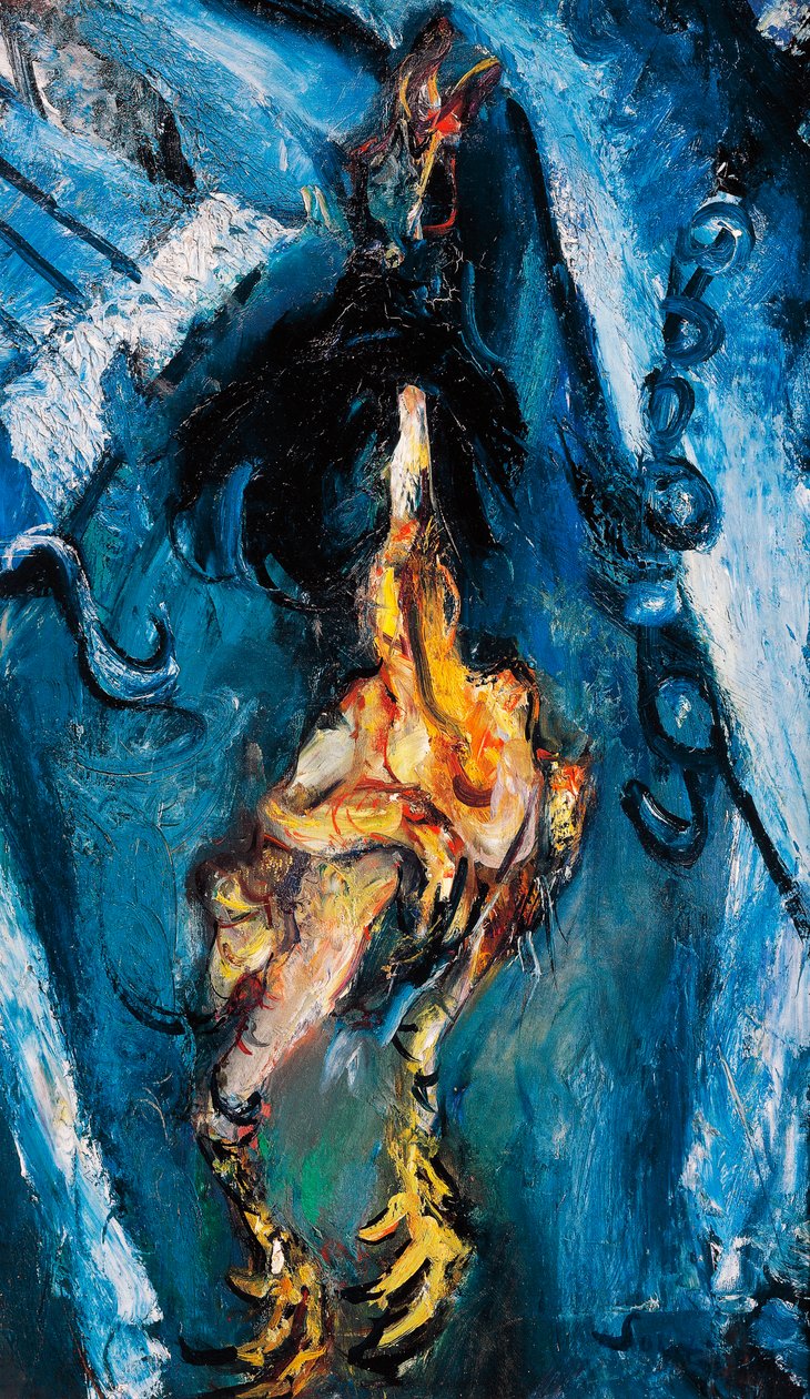 Plukket kylling, ca 1925, av Chaim Soutine (1894-1943), olje på lerret. Frankrike, 1900-tallet. av Chaim Soutine