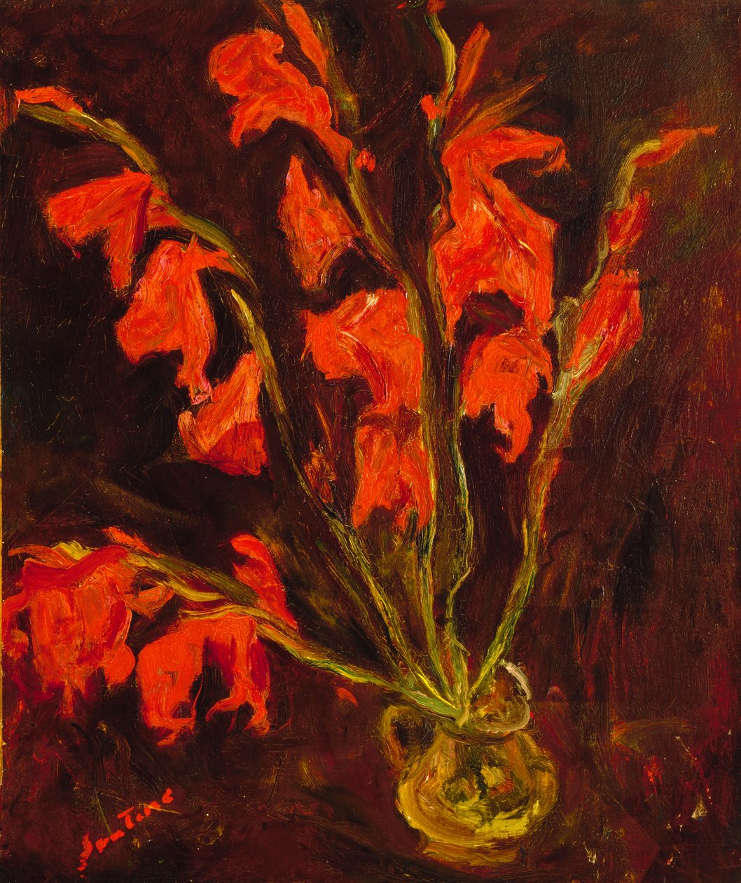 Røde Gladioli, ca. 1919 av Chaim Soutine