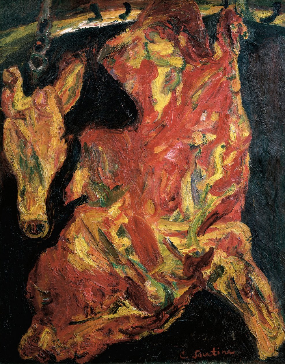 Side av biff og kalvehode av Chaim Soutine