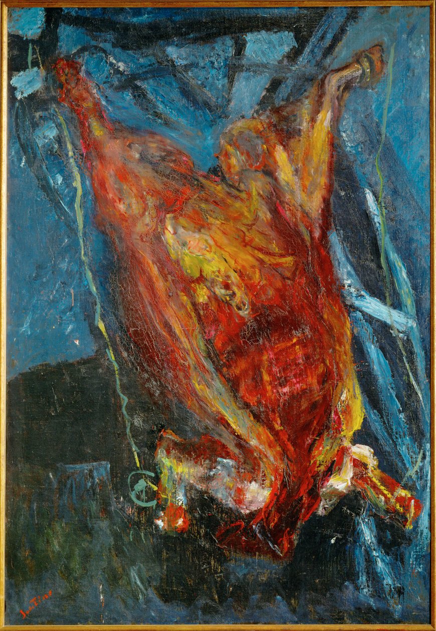 Slaktet okse, ca. 1925 (maleri på lerret) av Chaim Soutine